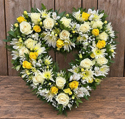 Funeral heart tributes Oxford